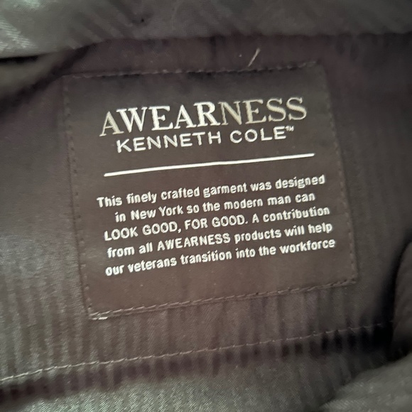 Kenneth Cole Awearness Grey Modern Fit Wool Blend Trousers, 35W x 30L - Picture 12 of 14